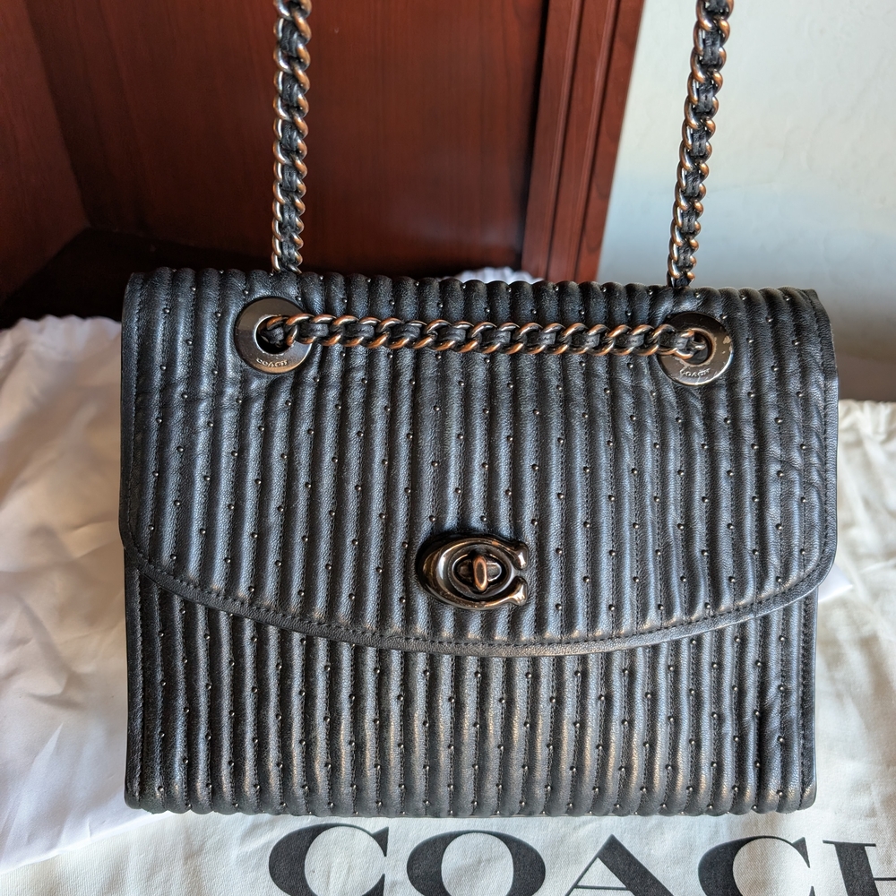 Coach Quilted Studded Parker Crossbody